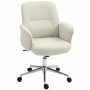 Ergonomisk Kontorsfåtölj med Modern Design och Gungfunktion Krämvit