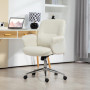 Ergonomisk Kontorsfåtölj med Modern Design och Gungfunktion Krämvit