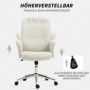 Ergonomisk Kontorsfåtölj med Modern Design och Gungfunktion Krämvit