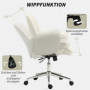 Ergonomisk Kontorsfåtölj med Modern Design och Gungfunktion Krämvit