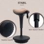 Balanspall, Rörlig Sits, Ergonomisk Höjdjusterbar 68,5-83,5 cm, Brun