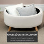 Bänk med Förvaring Pall Oval Form 71 x 51,5 x 42 cm, Beige