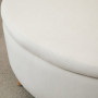 Bänk med Förvaring Pall Oval Form 71 x 51,5 x 42 cm, Beige