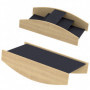 Agility Hundgunga, 2-i-1 Rocker och trappa, halkfri, granträ, 80 x 39,5 cm