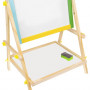Dubbelsidig magnetisk och roterande krit- och whiteboard för barn