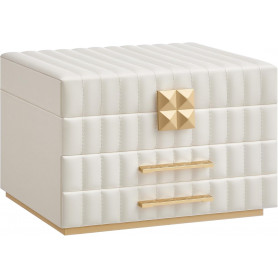 Smyckeskrin med Spegel ANAH Kollektion 3 Nivåer Krämvit Guld 21.5 x...