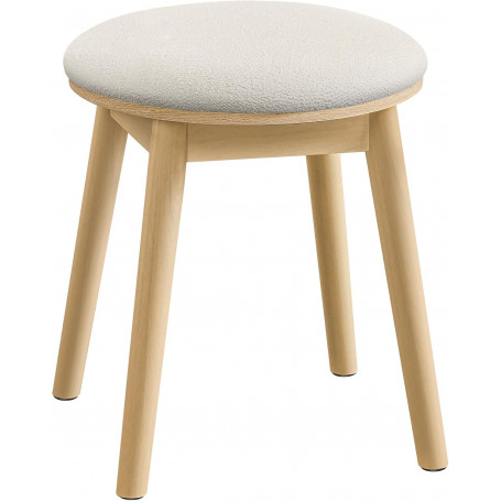 Sminkpall Rund boho-stil krämvit ekbeige