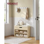 Skobänk med Förvaring och Dyna 60 x 30 x 44 cm Beige