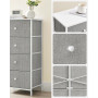 Byrå med 4 Tyglådor och Metallram Ljusgrå Vit 45 x 30 x 91,7 cm
