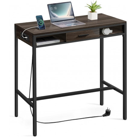 Barbord Stående Skrivbord 99,8×40×104,6 cm Mörkbrun Industriell Sti...