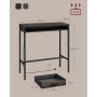 Barbord / Stående Skrivbord Industriell Design och Låda 99,8 x 40 x 104,6 cm Mörkbrun