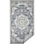 Matta 80 x 150 cm Halkfri Grå Traditionell Vintagestil - Maskintvättbar