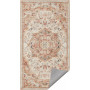 Matta 80 x 150 cm Halkfri Beige Traditionell Vintagestil - Maskintvättbar
