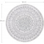 Rund Matta Boho-design 120 cm Halkfri Grå - Maskintvättbar