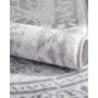 Rund Matta Boho-design 120 cm Halkfri Grå - Maskintvättbar