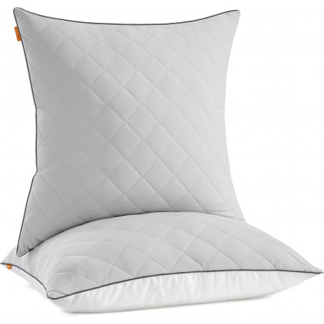 2-Pack Sovkudde Året Runt Komfort 80 x 80 cm, fyllning 1200 g Grå