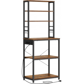 Köks Högförvaringshylla med Bänk, Mikrovågsugn Fack, Uttag 60 x 40 ...