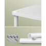 Sidobord med 3 Hyllplan, Tyglåda 30 x 34 x 58 cm Vit