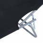 Hopfällbar Solsäng med Solskydd Svart 187 x 58 x 36 cm