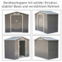 Redskapsbod med Skjutdörrar 2,13 x 1,30 x 1,85 cm Metall grå