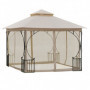 Trädgård Paviljong med Fästmaterial 295 x 295 x 275 cm Beige