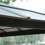 Lyxigt Trädgård Paviljong 4,2 x 3,6 m Aluminiumram Brun Kräm
