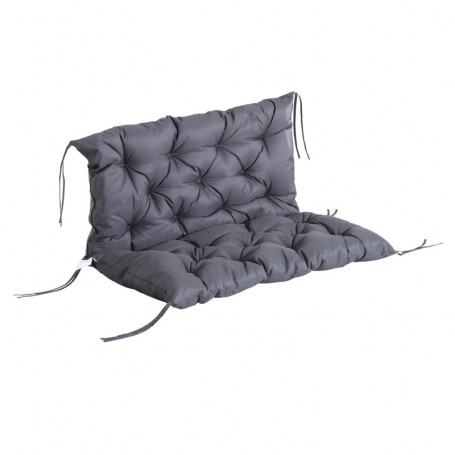 Bänkdyna 100 x 98 x 8 cm, Bomull, Mörkgrå