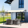 Pergola med Böjt Tak och Vattenavledning 297 x 297 cm