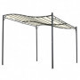 Pergola med Böjt Tak och Vattenavledning 297 x 297 cm