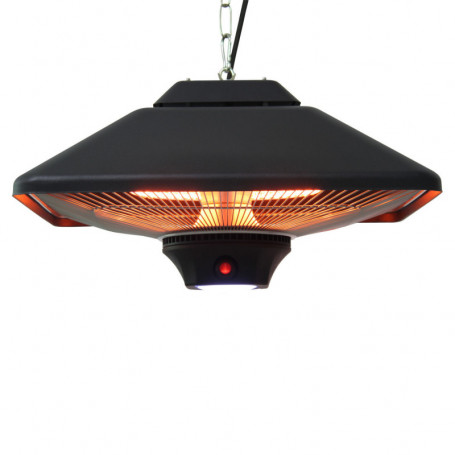 Trädgråd Takvärmare med LED-belysning, 2000W, 43 x 43 x 25 cm