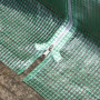 Tunnelväxthus Mesh Fönster Metallram 3,95 x 1,95 x 1,90 m, Grön
