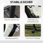 Hammock med Liggfunktion upp till 340 kg 200 x 120 x 164 cm Kräm