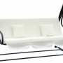 Hammock med Liggfunktion upp till 340 kg 200 x 120 x 164 cm Kräm