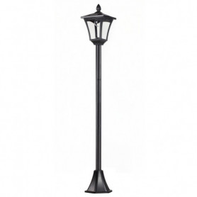 Trädgårdslykta på Stolpe Solcell LED 160 cm (H) Svart