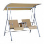 Hammock 2-sits Hollywood med Bord Beige 175 x 112 x 165 cm