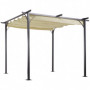 Pergola 3 x 3 m Altantak Skjuttak Beige