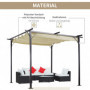 Pergola 3 x 3 m Altantak Skjuttak Beige