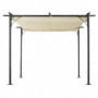 Pergola 3 x 3 m Altantak Skjuttak Beige