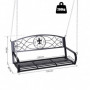 Gungbänk - Hängbänk med Kedjor 132 x 63 x 58 cm Svart