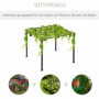 Pergola med Tak Spaljé Metall Svart 2,97 x 2,95 x 2,3 m