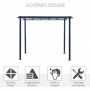 Pergola med Tak Spaljé Metall Svart 2,97 x 2,95 x 2,3 m
