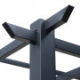 Pergola med Tak Spaljé Metall Svart 2,97 x 2,95 x 2,3 m
