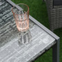 Trädgårdsbord - Sidobord Med Härdat Glas 50 x 49,5 x 50 cm