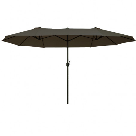 Parasoll XXL med Handvev 455 x 270 x 240 cm Grå