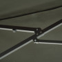 Parasoll XXL med Handvev 455 x 270 x 240 cm Grå
