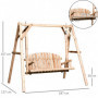 Hängbänk 2-sits - Trädgårdsgunga 187 x 137 x 167 cm