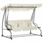 Hammock med Liggfunktion upp till 340 kg 200 x 120 x 164 cm Beige
