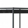 Pergola med Skjuttak 298 x 213 x 221 cm Metall Svart