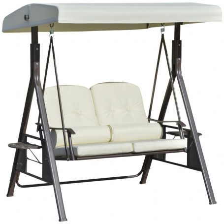 Hammock Gunga 2-Sits 162 x 118 x 173 cm Vit Svart