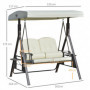 Hammock Gunga 2-Sits 162 x 118 x 173 cm Vit Svart